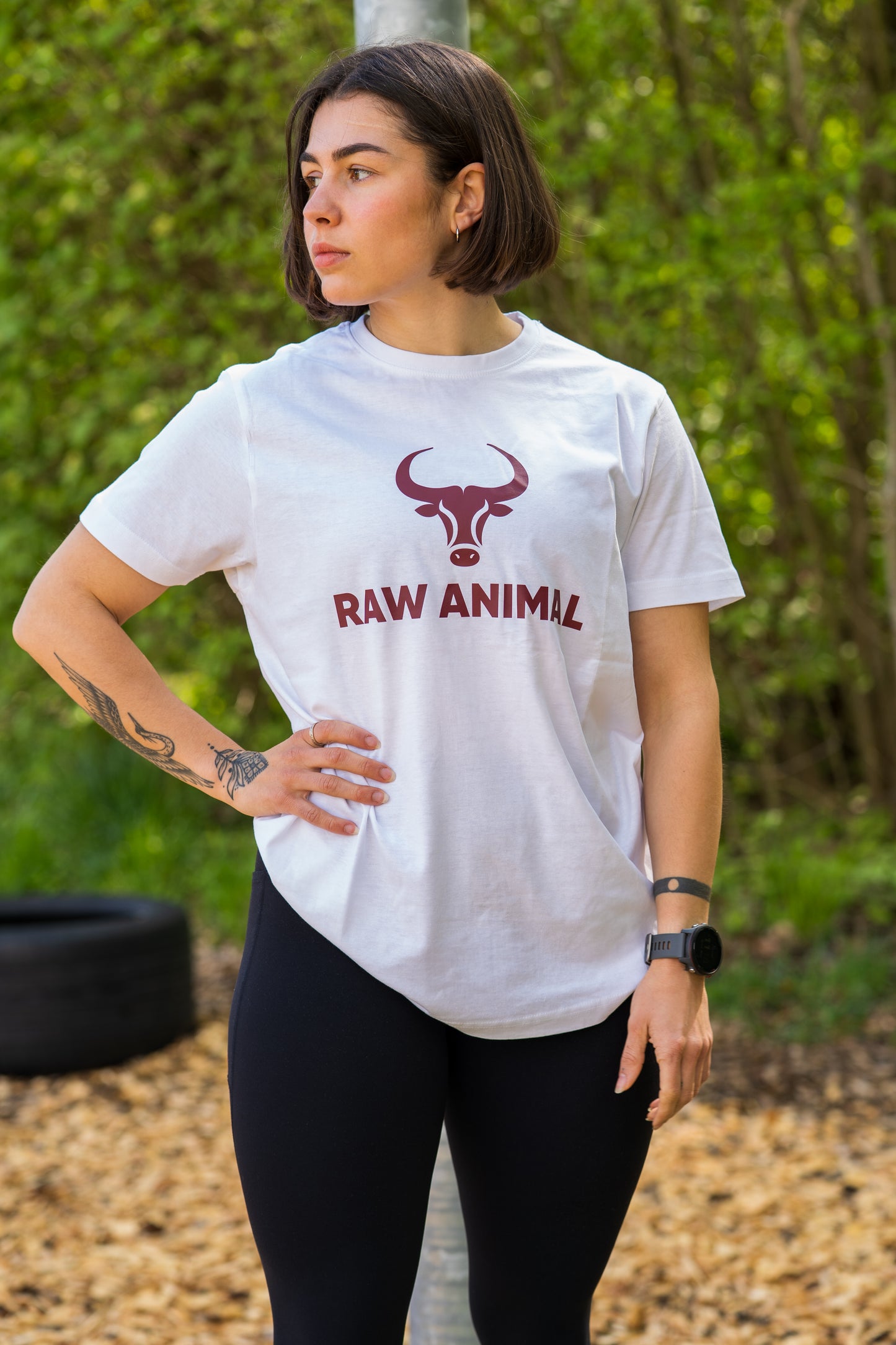 Le T-shirt Raw Animal en blanc classique