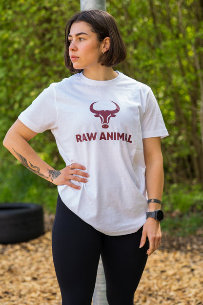 Le T-shirt Raw Animal en blanc classique