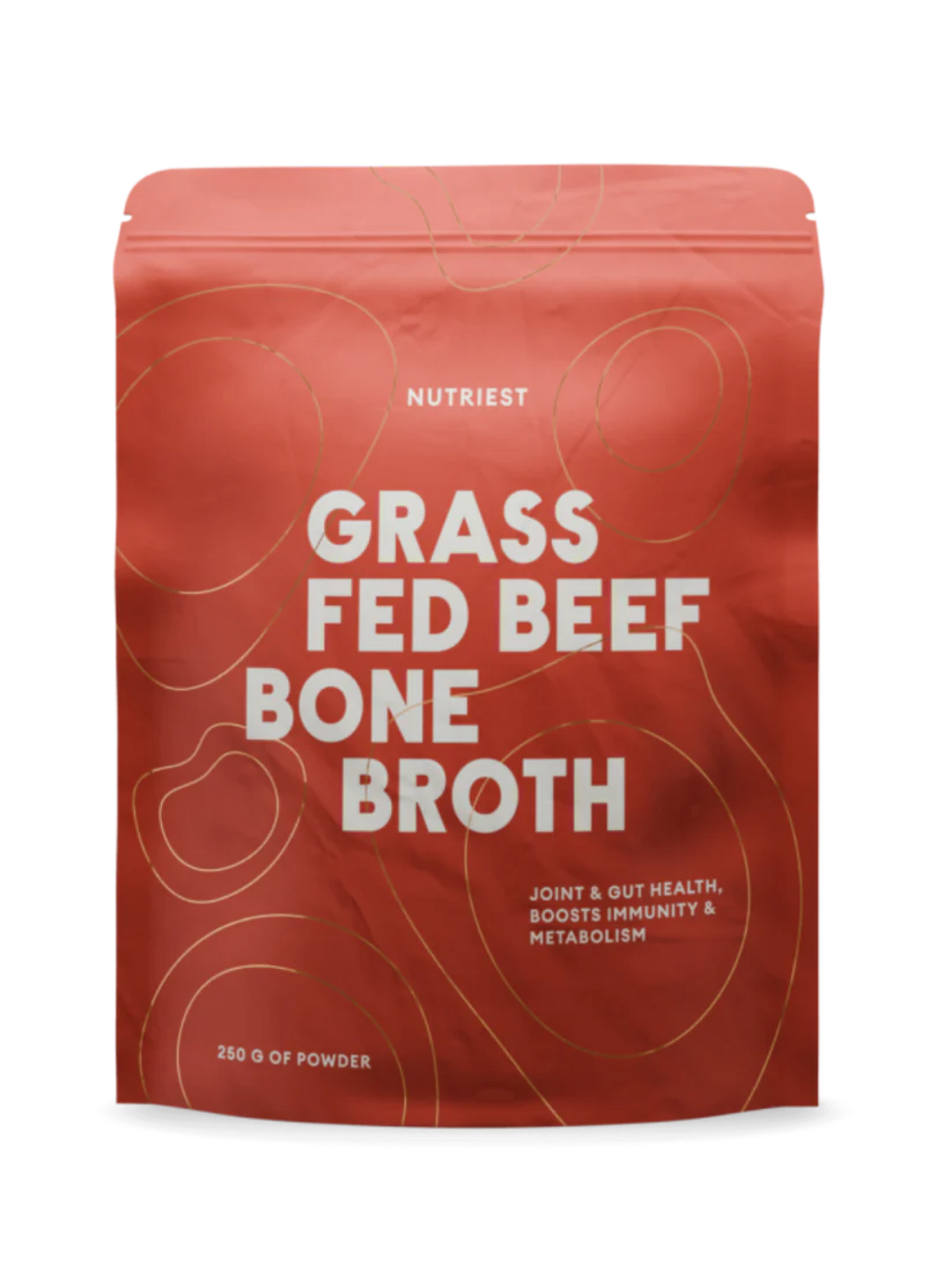 Bouillon d'os de bœuf biologique élevé en pâturage