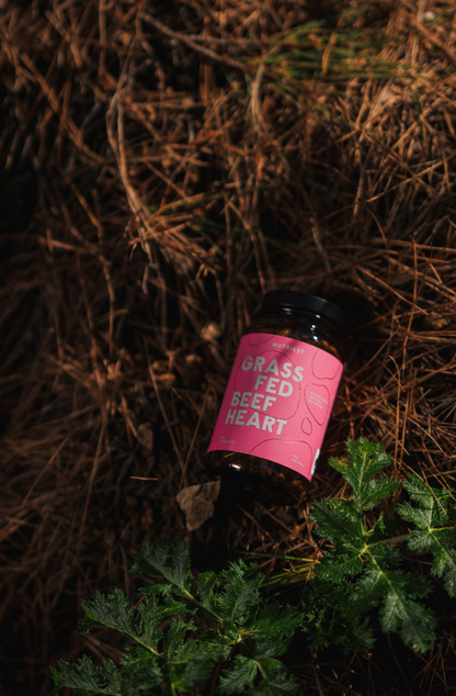 Cœur de bœuf séché biologique nourri à l'herbe en capsules