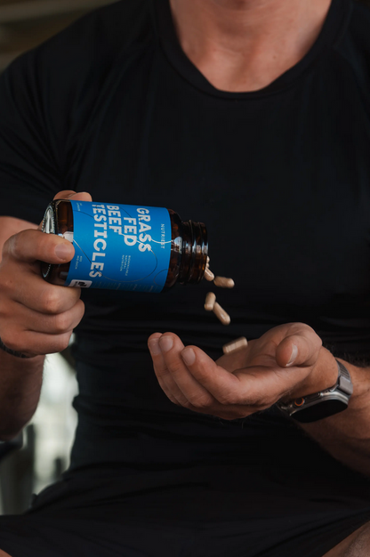 Testicules de bœuf de pâturage bio séchés en capsules