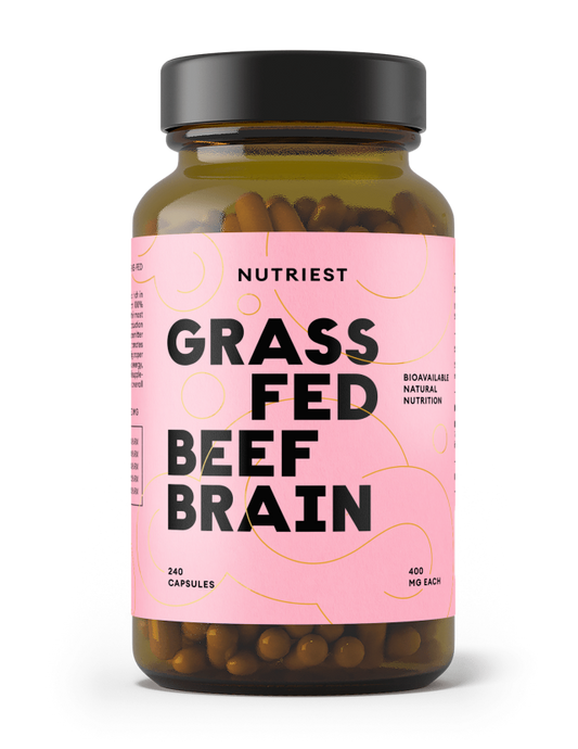 Cerveau de bœuf nourri à l'herbe séché en capsules